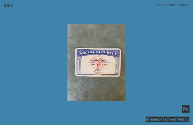 USA SSN Fotolook blauer Hintergrund Beispielvorschau